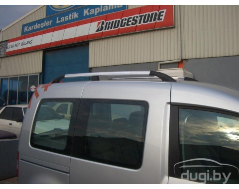 Рейлинги продольные с алюминиевыми окончаниями для Caddy (короткая база)